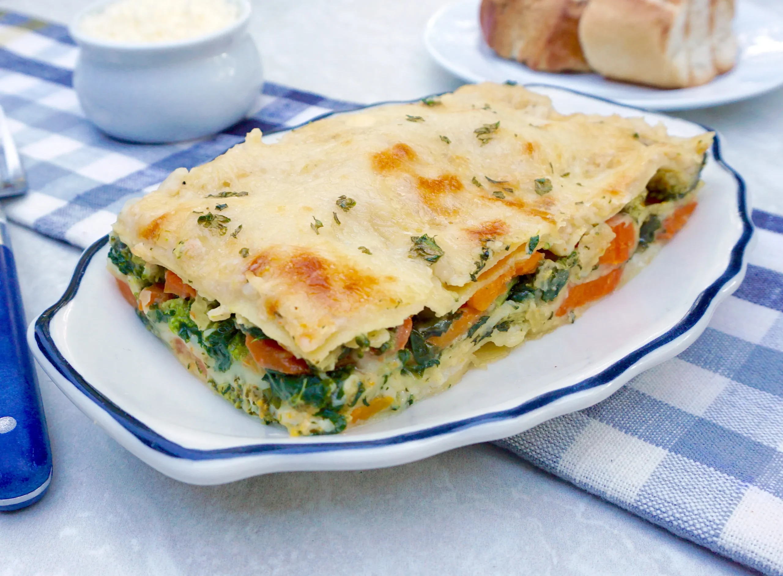 colorful vegan vegetable lasagna