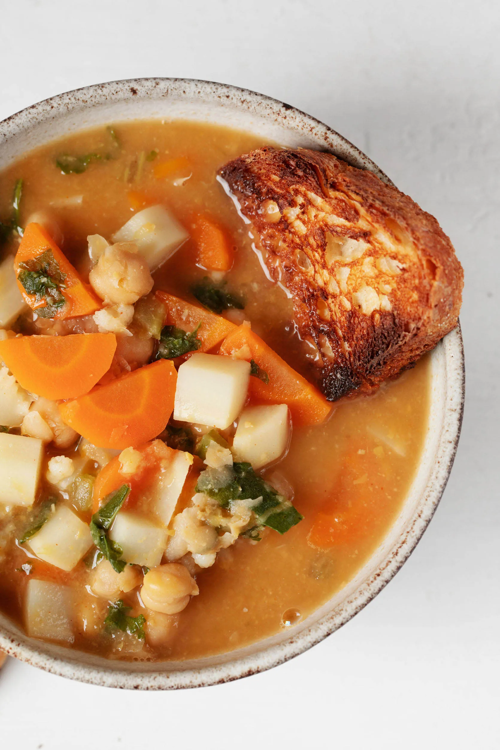 creamy chickpea miso vegetable stew
