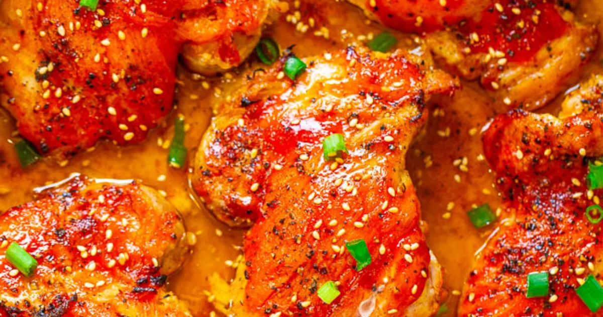 easy spicy and sweet glazed chicken