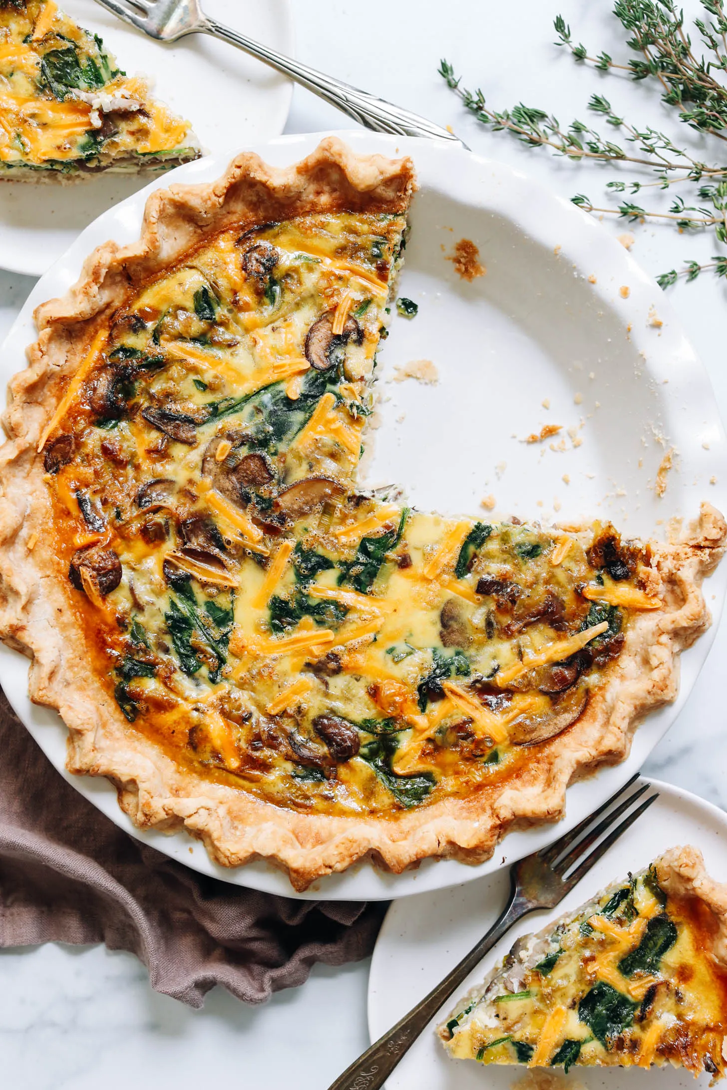 gluten free quiche leeks mushrooms