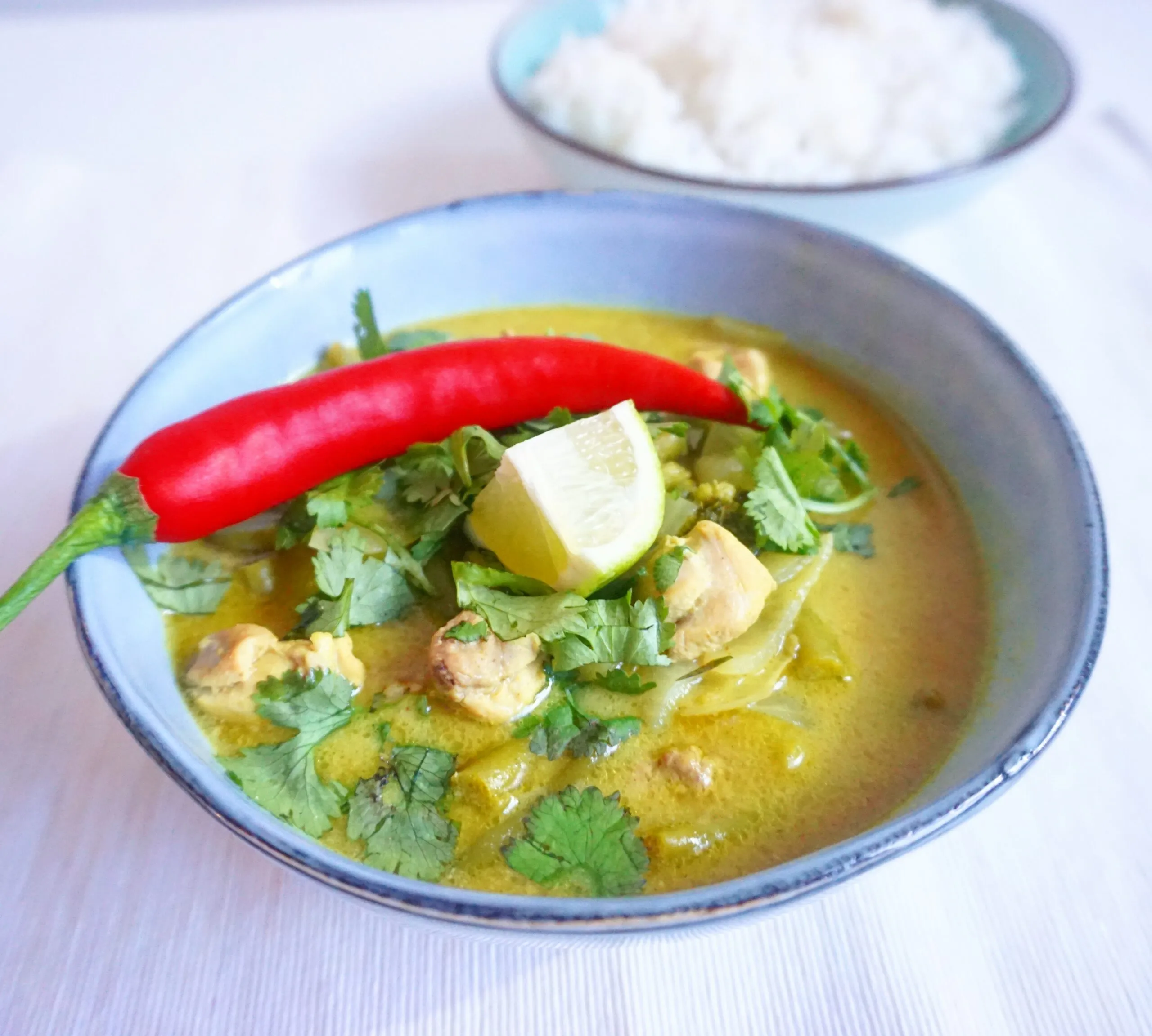 groene curry met kip