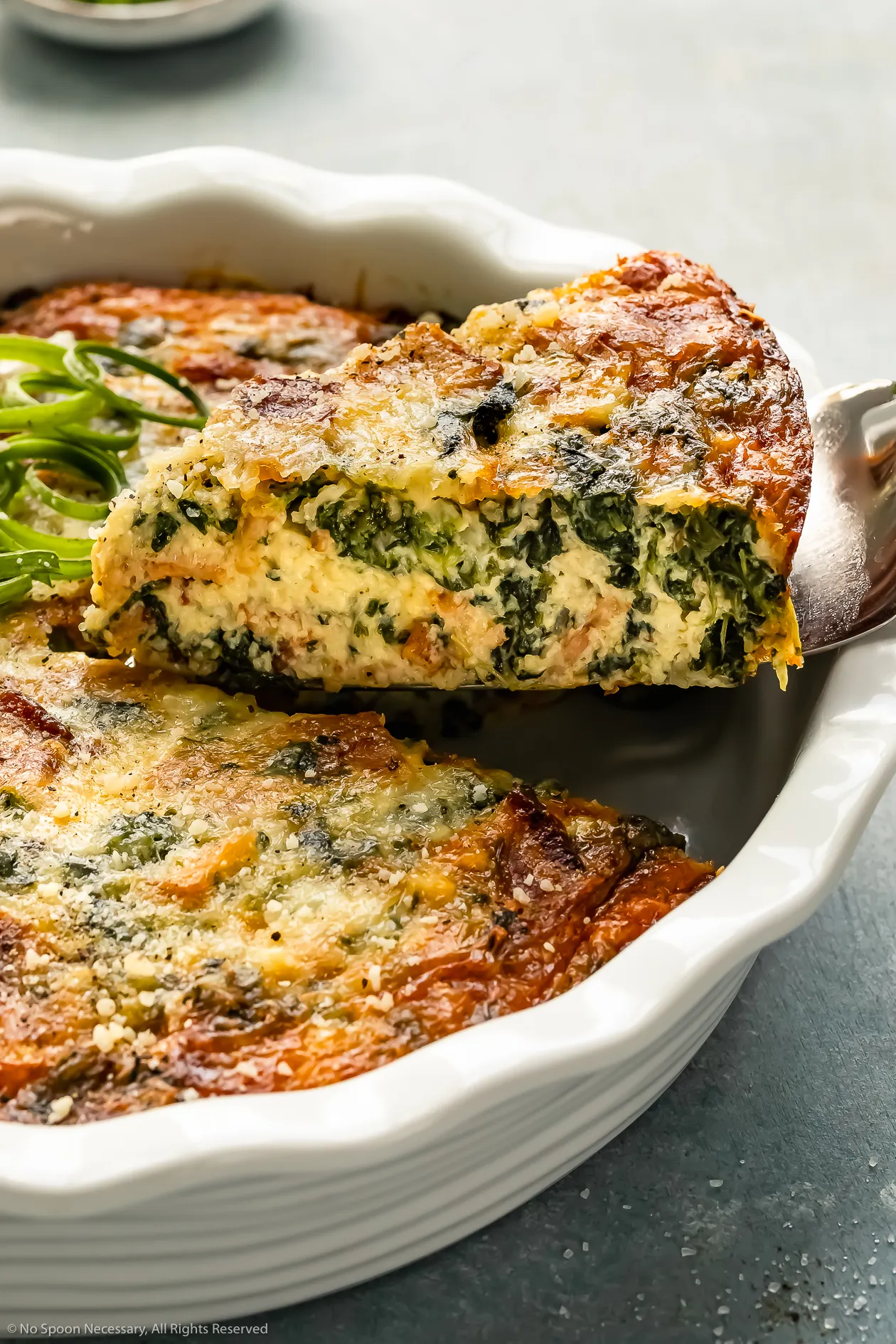 impossible crustless spinach quiche