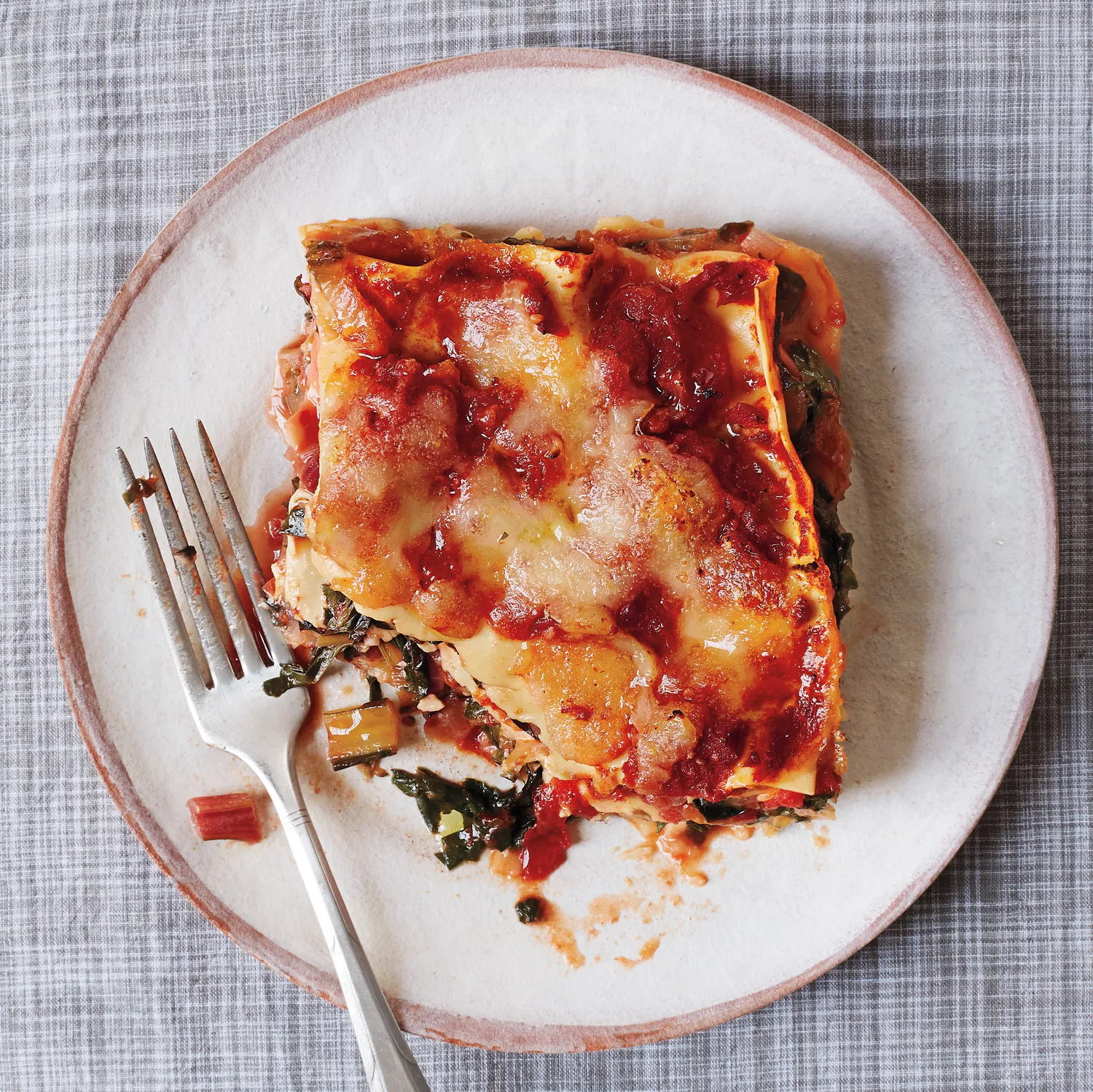 italian sausage and swiss chard individual lasagna