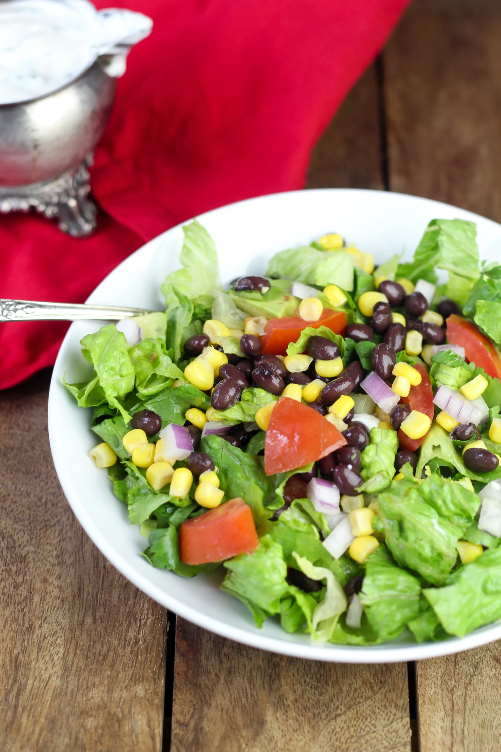 mexican salad with cilantro lime dressing