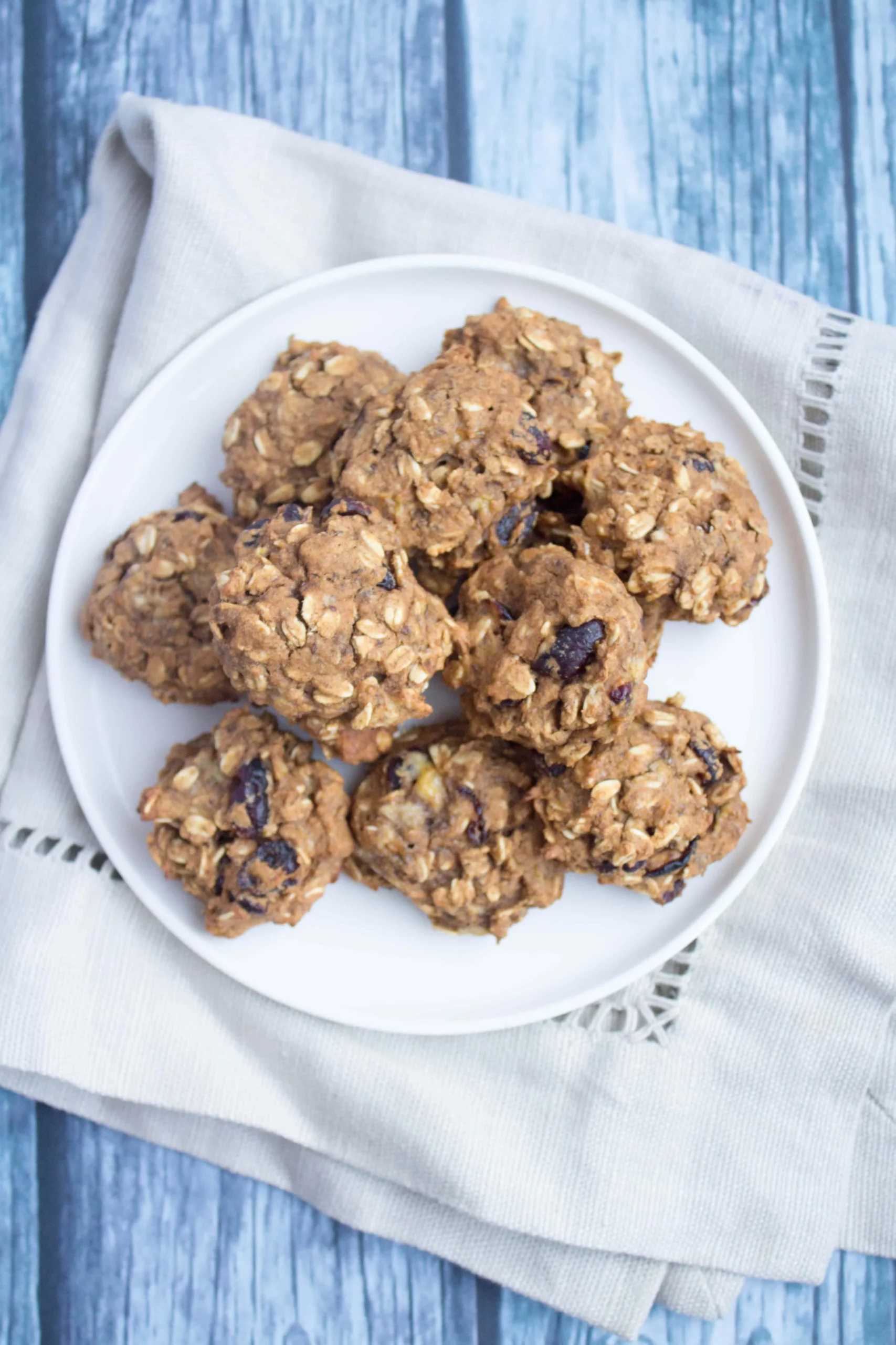 pumpkin pie banana chunk oatmeal cookies