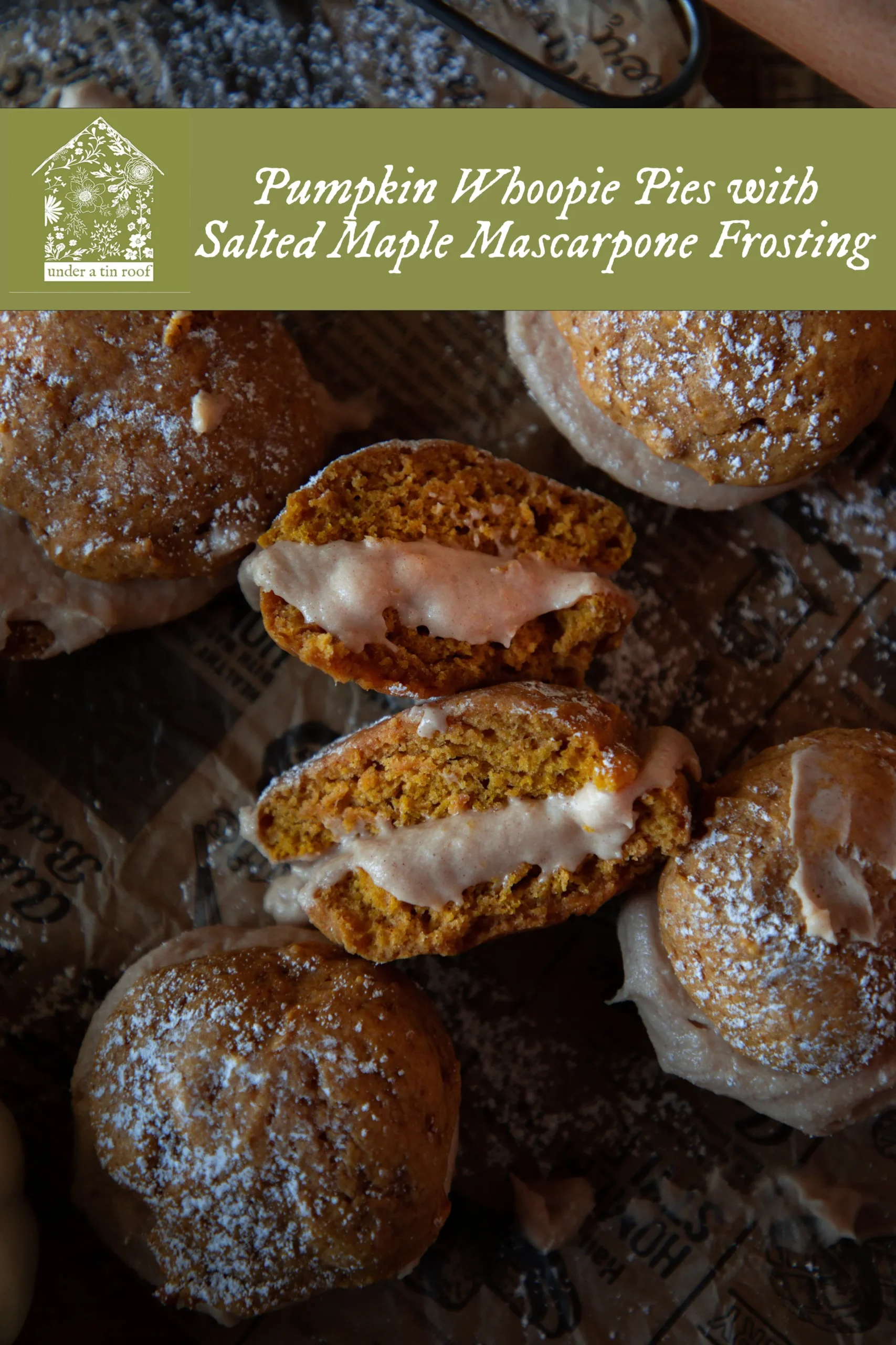 pumpkin whoopie pies with maple mascarpone filling