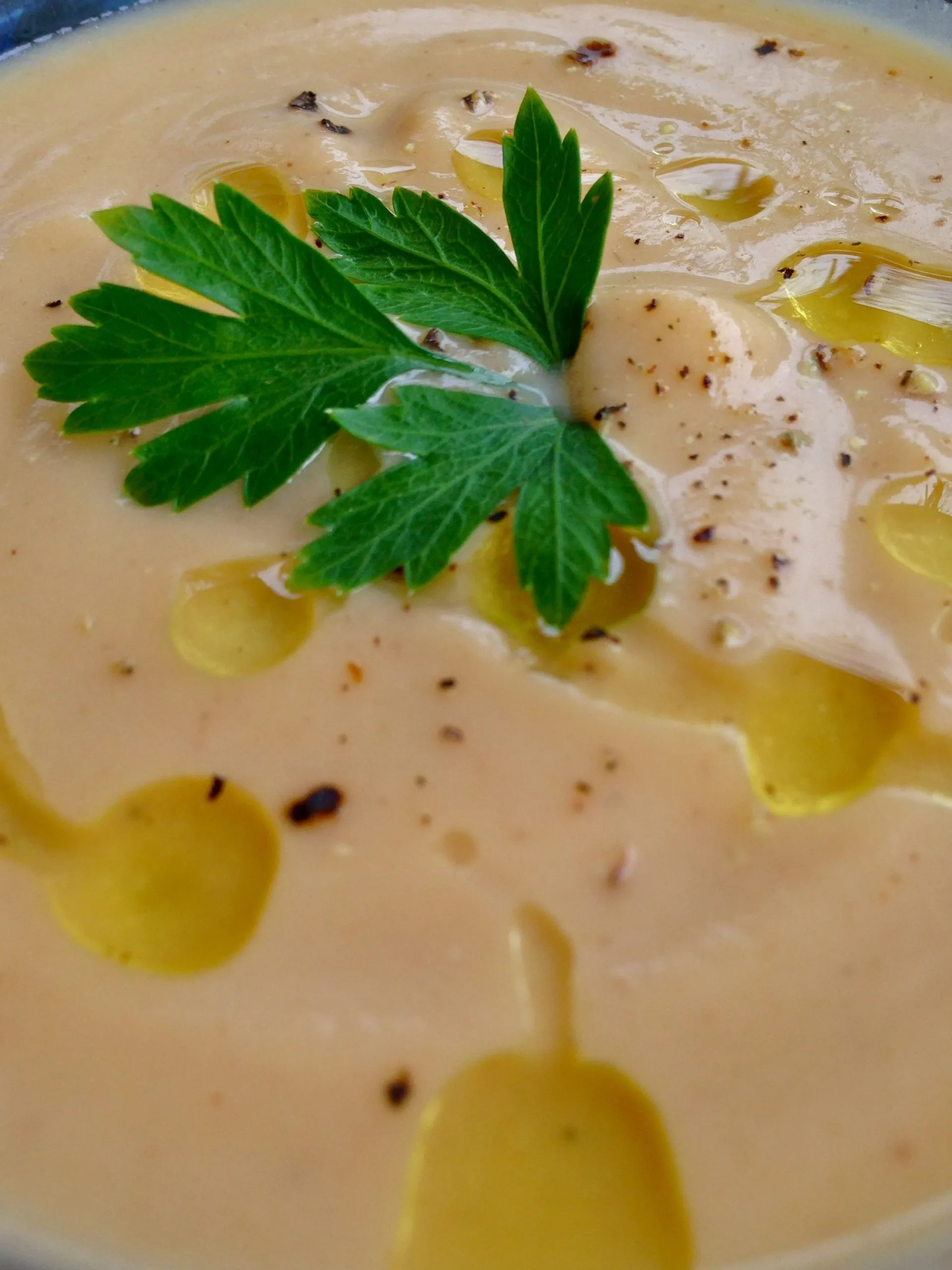 roasted cauliflower truffle soup