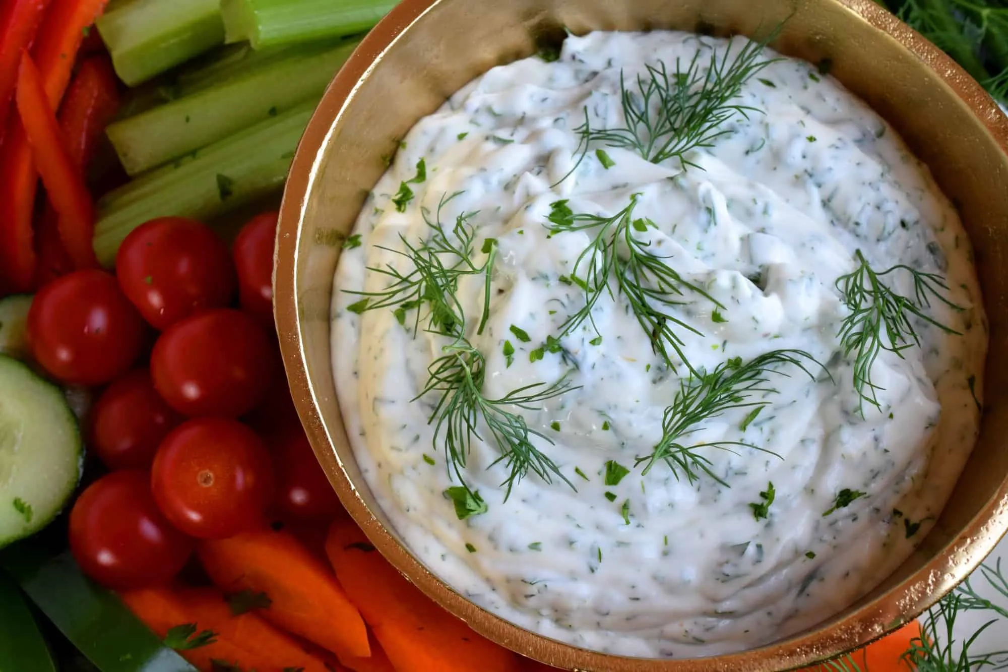 skinny greek herb dip