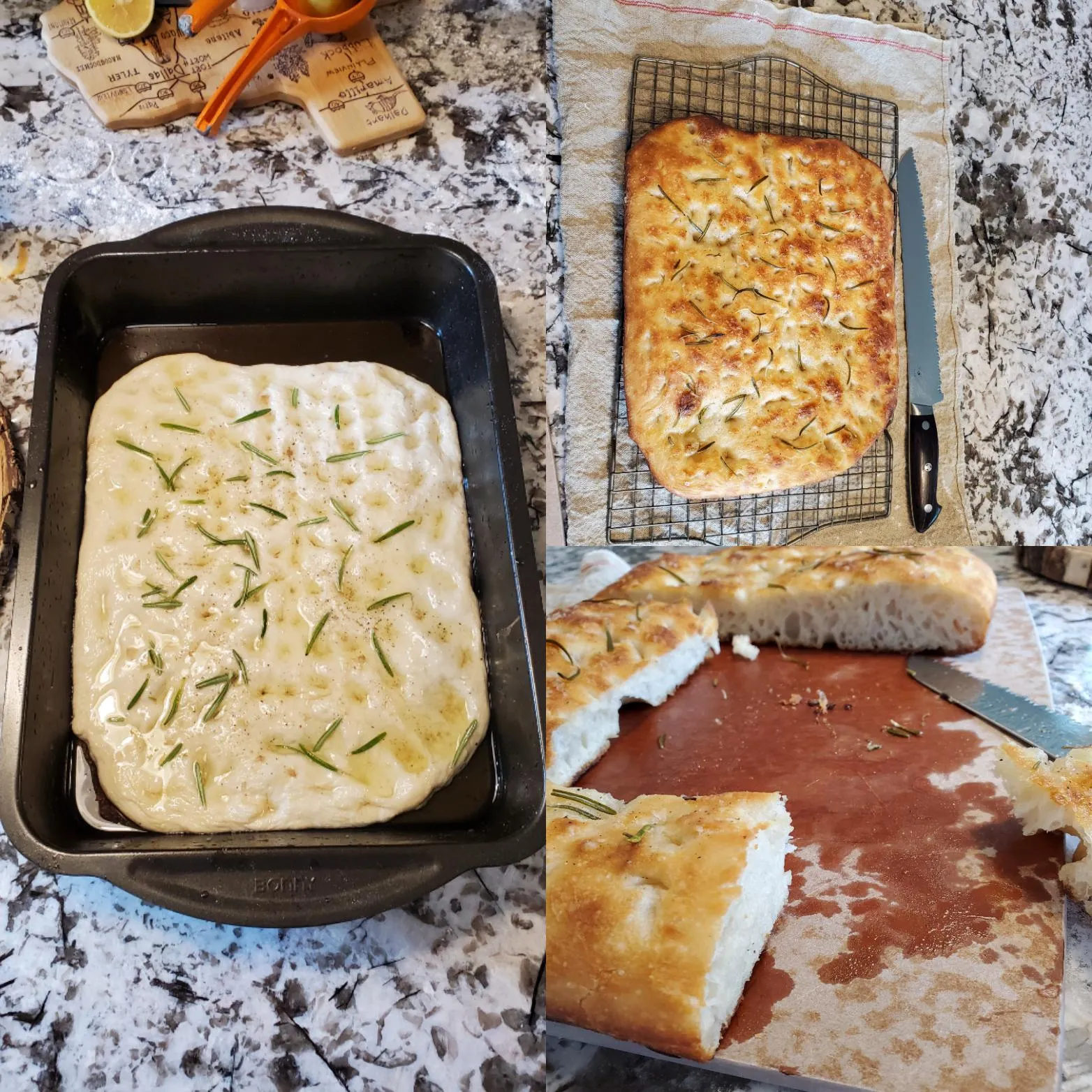 sourdough focaccia with rosemary and sea salt