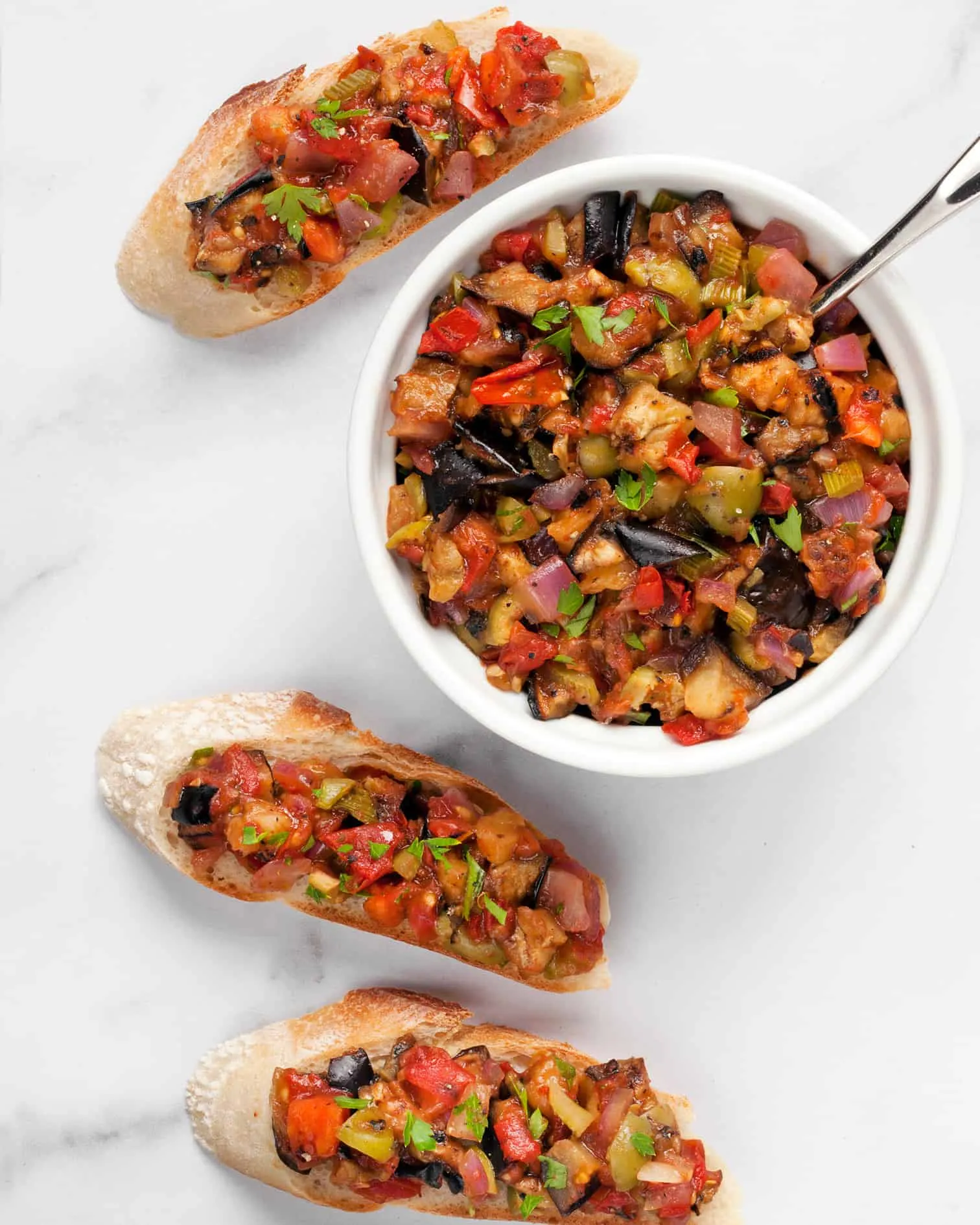 spicy grilled steak caponata