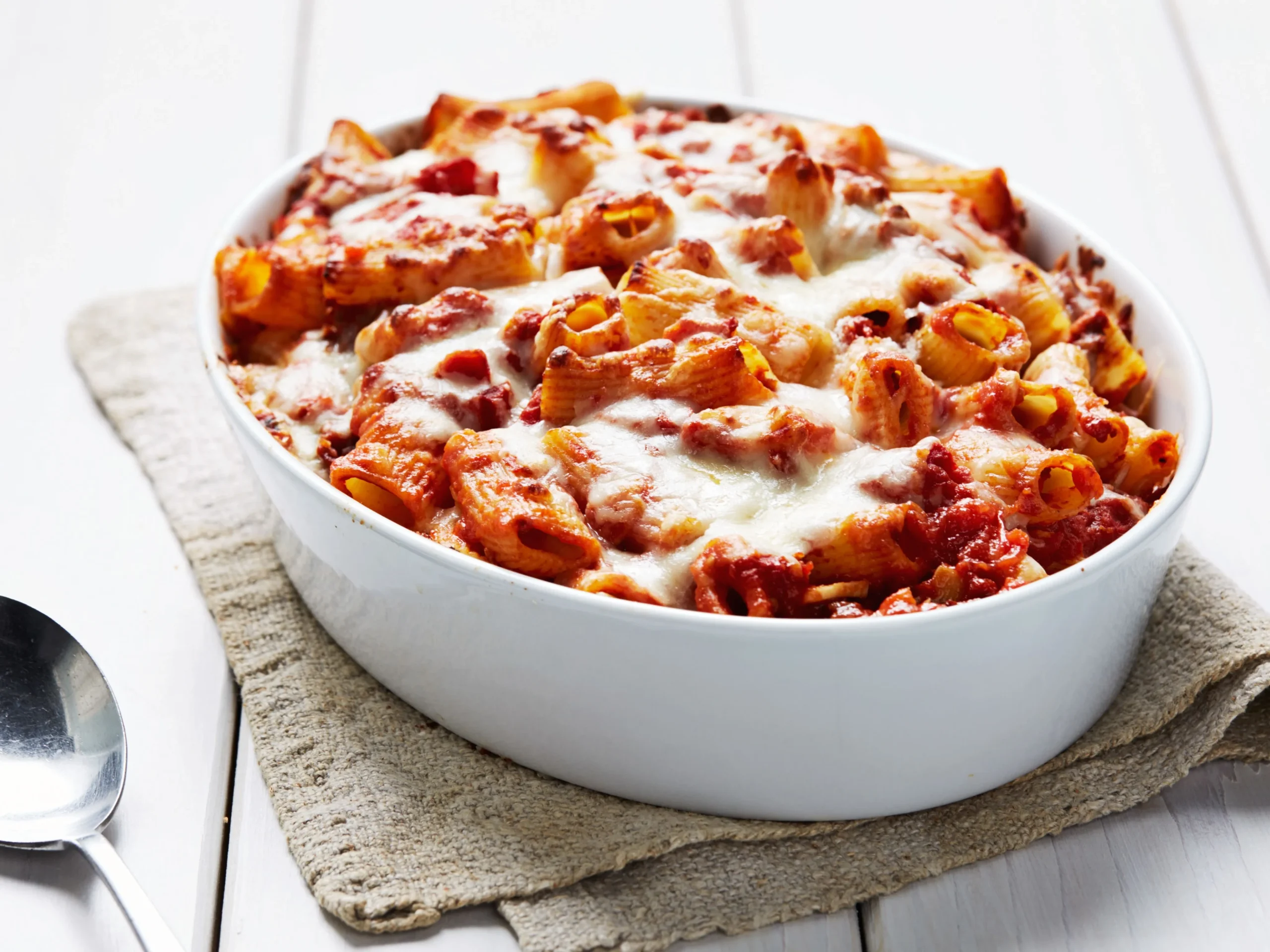 tbcs three cheese spicy italian sausage bake