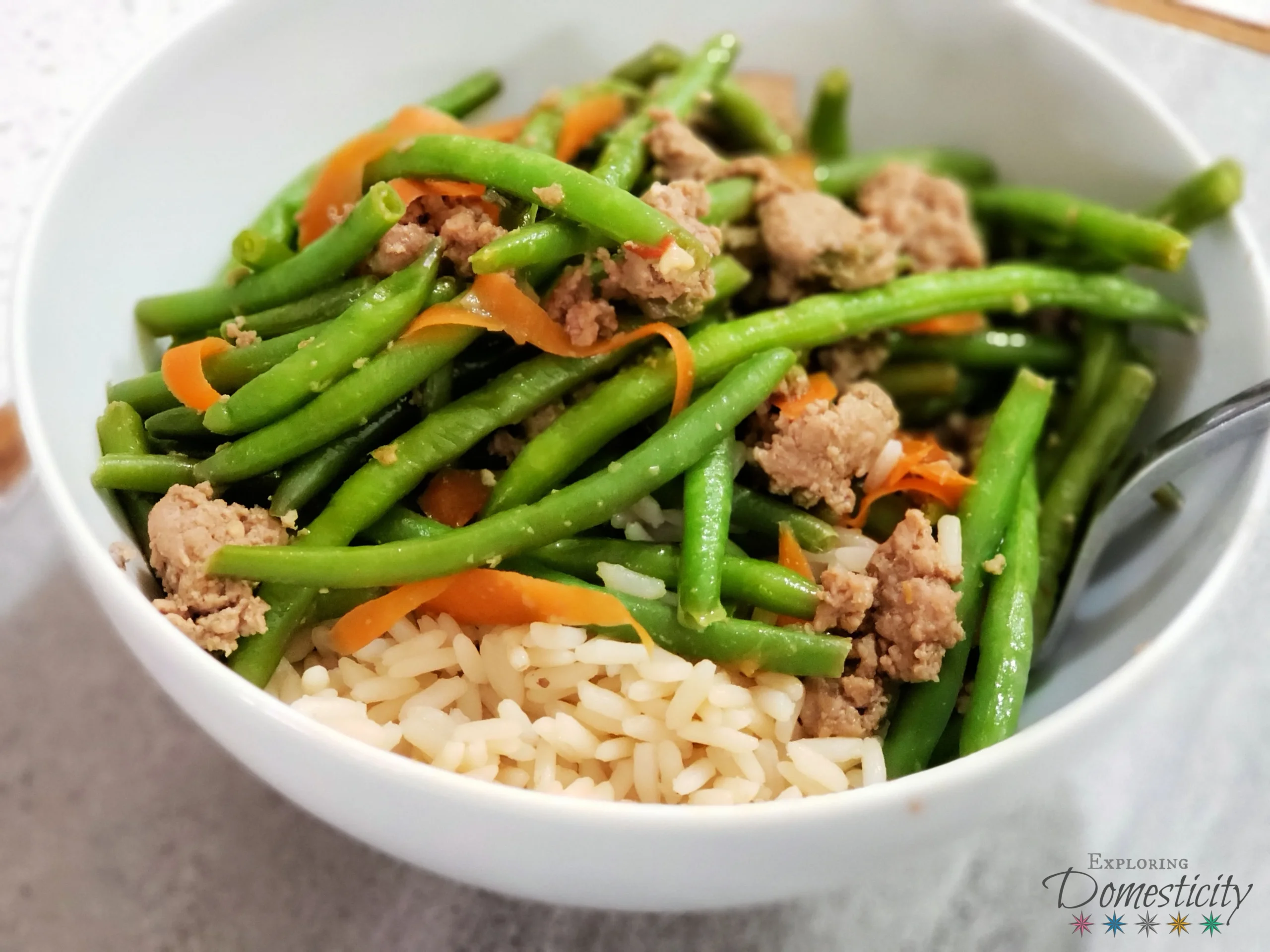 turkey and green bean stir fry