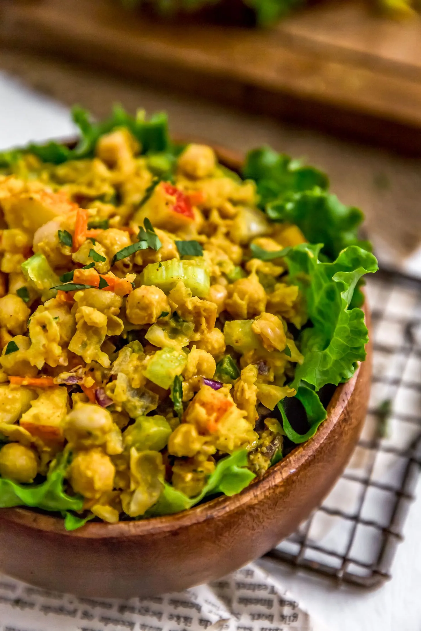 vegan curry chickpea salad