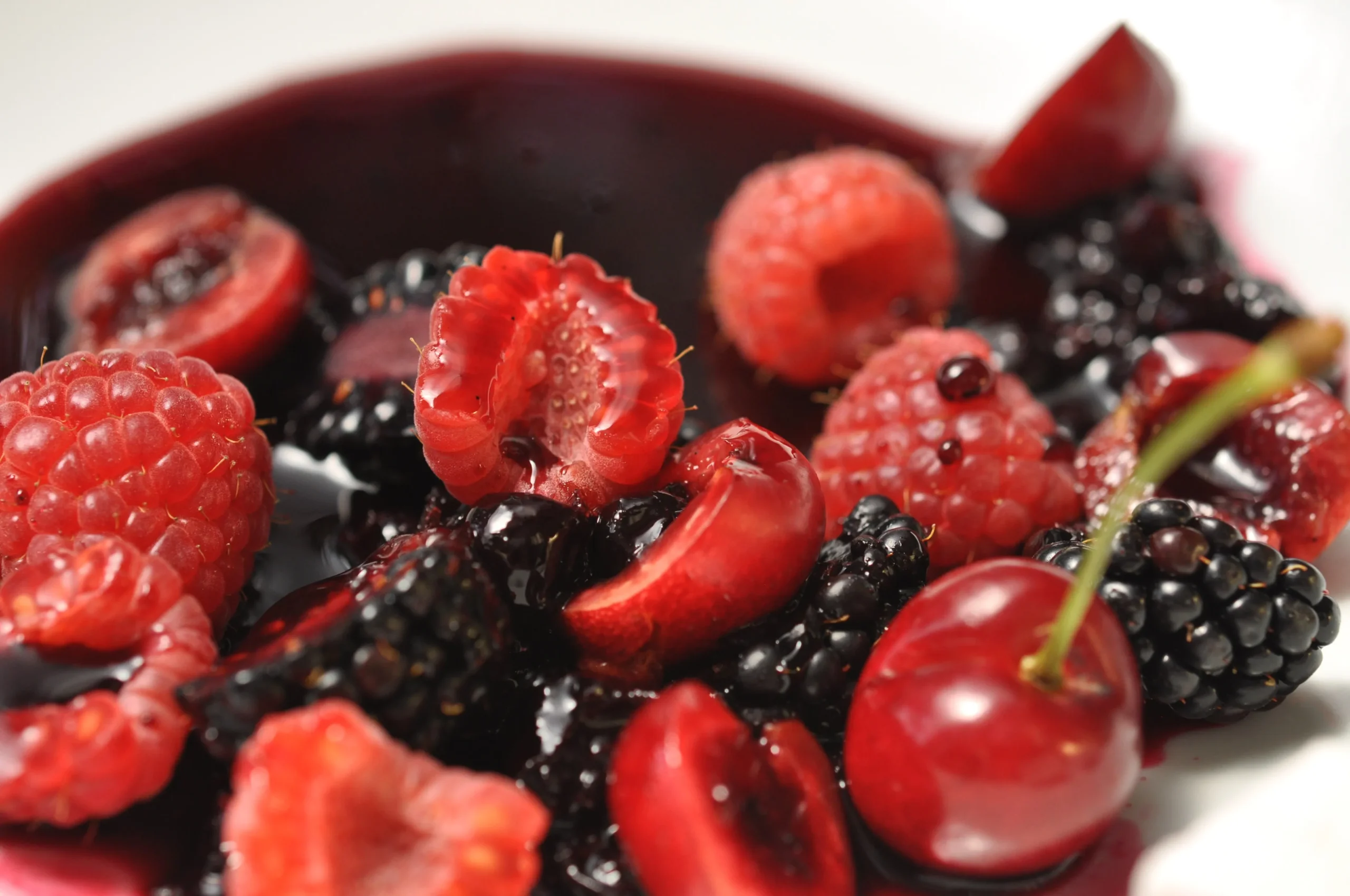 winter fruits cooked in red wine with bay